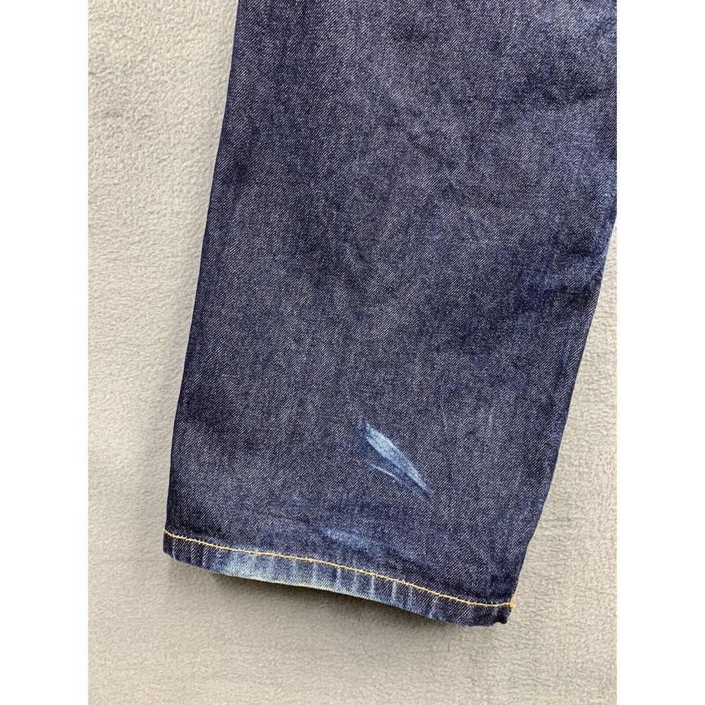 Cult 45 Denim Jeans Men's Size 42 Blue Baseball Theme Stitched Pockets Straight - Picture 13 of 16